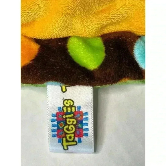 Mary Myer Baby Taggies Lovey Security Blanket Monkey Bird Orange - Picture 4 of 11